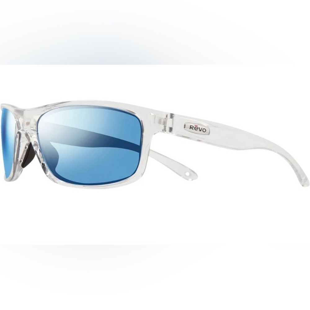 Revo Harness Clear Frame Sunglasses with Blue Lenses
